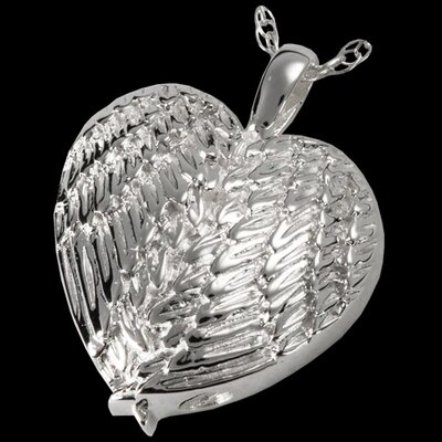 Angel Wing Heart Sterling Silver Pendant