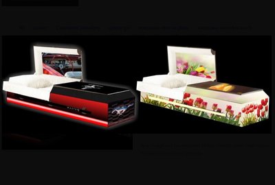 Image wrapped casket